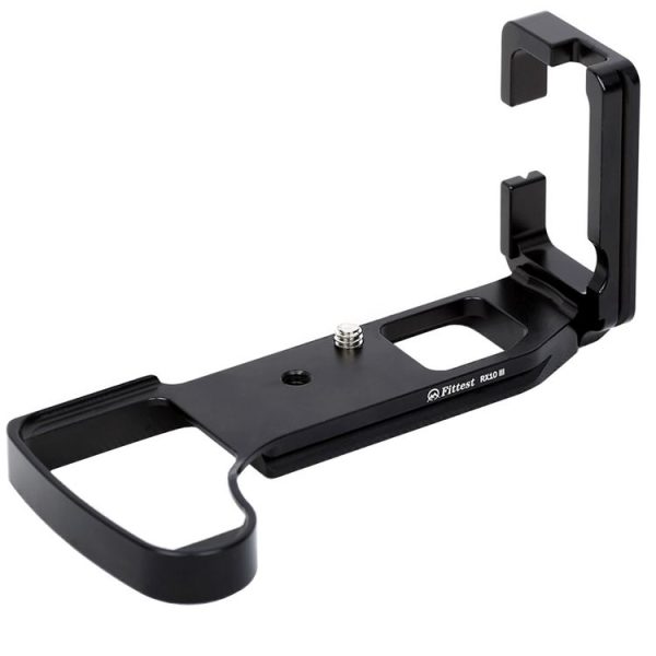 FITTEST LB-RX10 III Vertical Shoot Quick Release L Plate Bracket Base Holder for Sony RX10 III Camera Metal Ballhead (Black) - Image 2