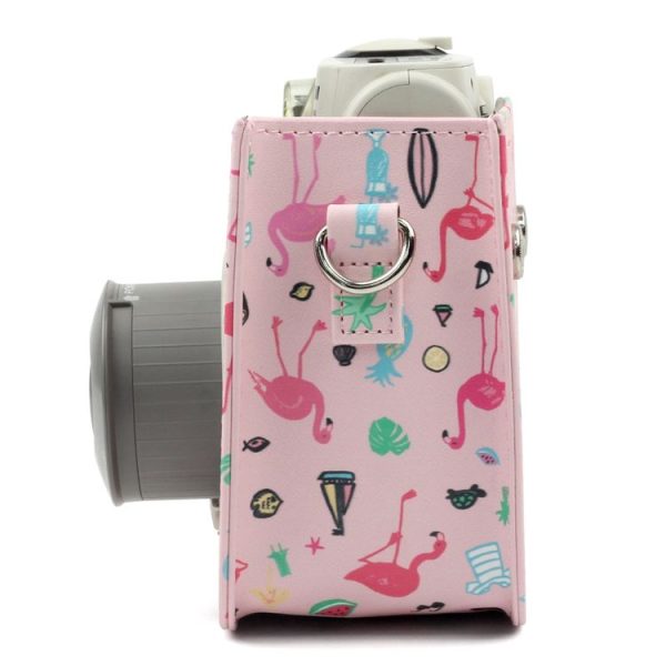 Pink Flamingo Pattern PU Leather Protective Camera Case Bag For FUJIFILM Instax Mini 7S / 7C Camera - Image 7