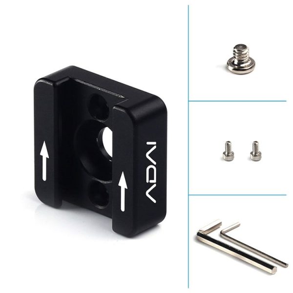 ADAI Cold Shoe Base Mount Adapter Holder with 1 / 4 inch Screw - Image 6