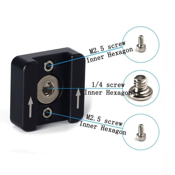 ADAI Cold Shoe Base Mount Adapter Holder with 1 / 4 inch Screw - Image 7