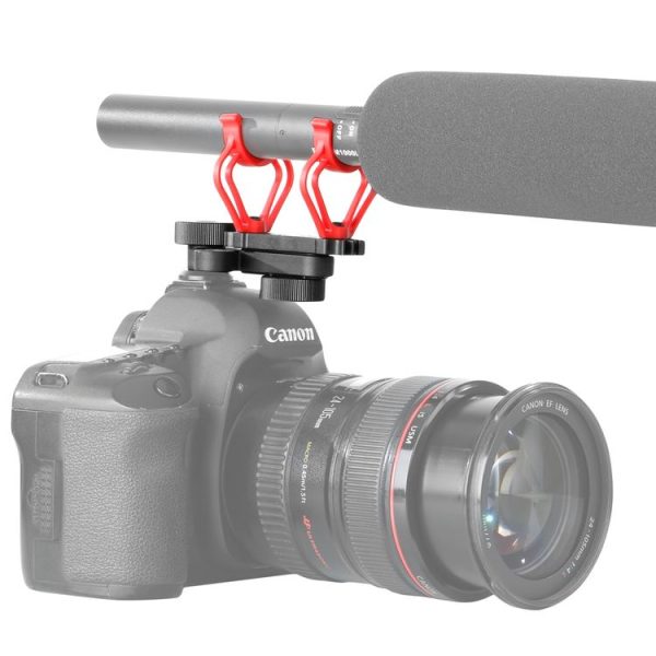BOYA BY-C30 Camera Microphone Shock Mount Holder Clip with Hot Shoe (Red)