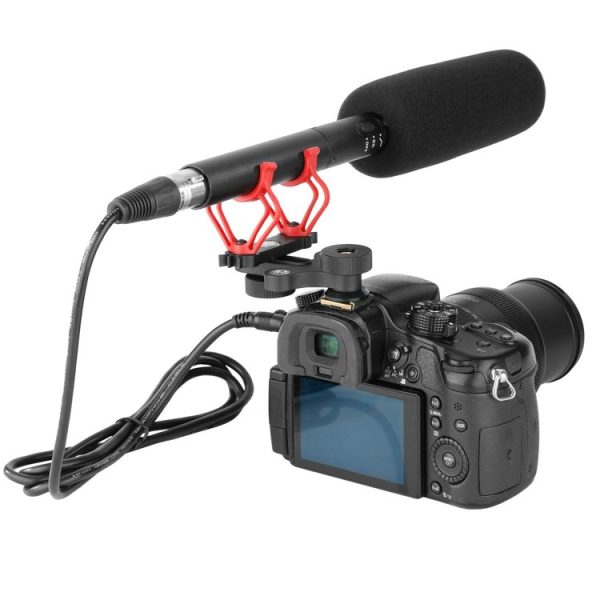 BOYA BY-C30 Camera Microphone Shock Mount Holder Clip with Hot Shoe (Red) - Image 6