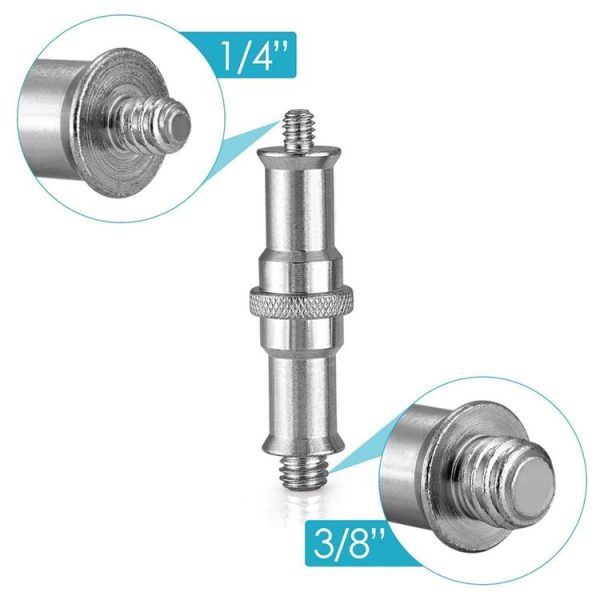 Flash Light Bracket Aluminum 1 / 4 to 3 / 8 Screw Thread Adapter - Image 2