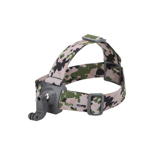 Sunnylife TD672 360 Rotation Adjustable Head Strap Vlog POV Mount Belt for GoPro, Insta360, DJI Osmo Action and Other Action Cameras (Camouflage) - Image 2