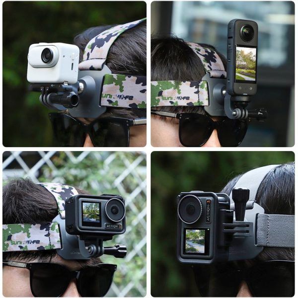 Sunnylife TD672 360 Rotation Adjustable Head Strap Vlog POV Mount Belt for GoPro, Insta360, DJI Osmo Action and Other Action Cameras (Camouflage) - Image 7