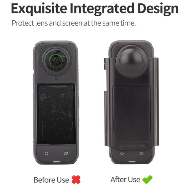 Insta360 X4 Sunnylife Integrated Lens Screen Protective Cover (Transparent Black) - Image 4