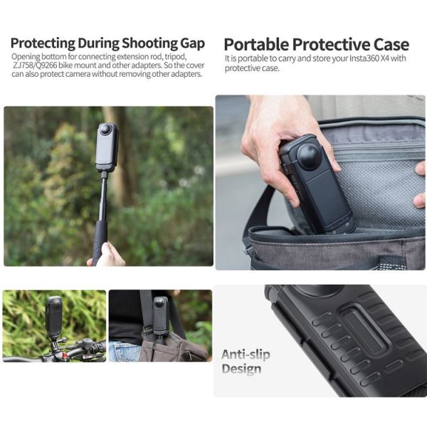 Insta360 X4 Sunnylife Integrated Lens Screen Protective Cover (Transparent Black) - Image 7