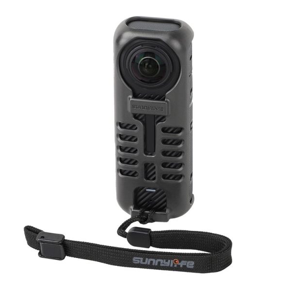 Insta360 X4 Sunnylife Graphene Case High Thermal Conductivity Protective Case with Hand Strap (Black)