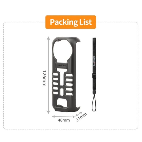 Insta360 X4 Sunnylife Graphene Case High Thermal Conductivity Protective Case with Hand Strap (Black) - Image 11