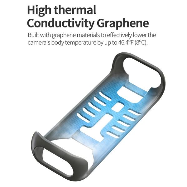 Insta360 X4 Sunnylife Graphene Case High Thermal Conductivity Protective Case with Hand Strap (Black) - Image 3