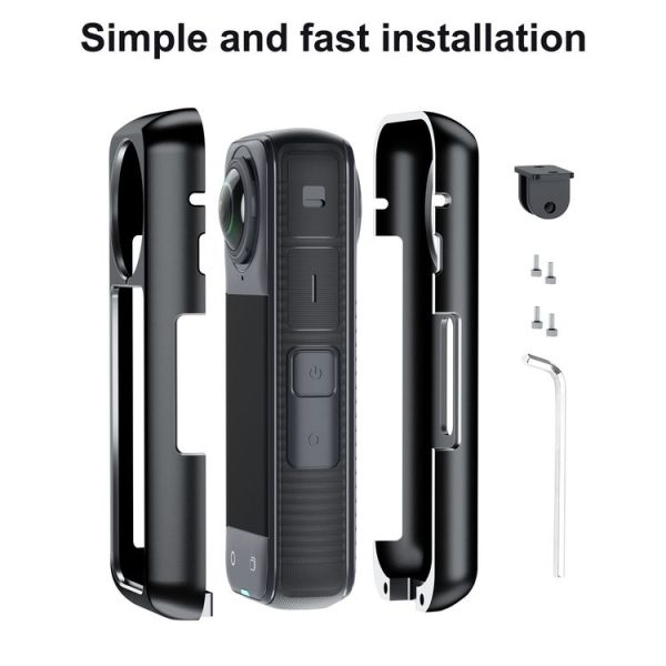 Insta360 X4 Aluminum Alloy Metal Protective Cage Housing Frame (Black) - Image 4
