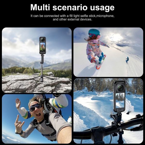 Insta360 X4 Aluminum Alloy Metal Protective Cage Housing Frame (Black) - Image 8