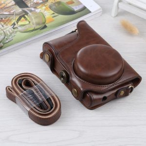 Full Body Camera PU Leather Case Bag with Strap for Samsung Galaxy Camera EK-GC100 / EK-GC110 / EK-GC200 (Coffee)
