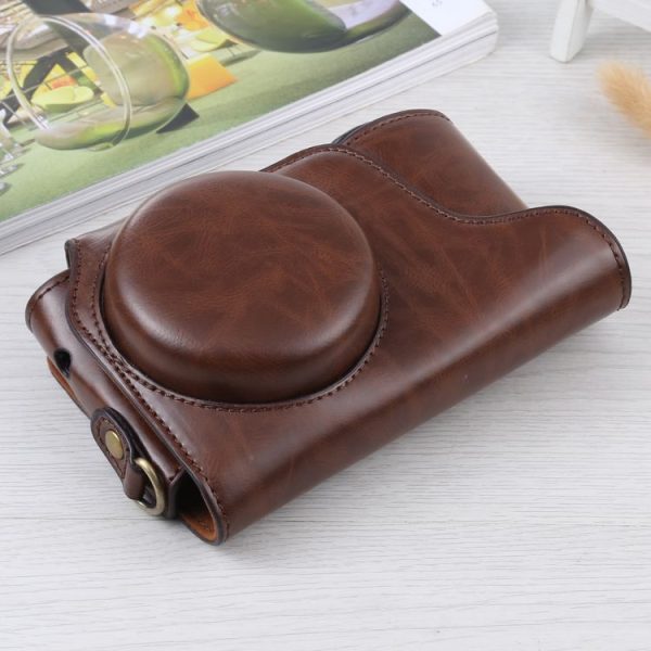 Full Body Camera PU Leather Case Bag with Strap for Samsung Galaxy Camera EK-GC100 / EK-GC110 / EK-GC200 (Coffee) - Image 2