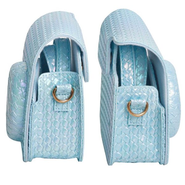 FUJIFILM instax mini 12 Colorful Woven Leather Case Full Body Camera Bag + Photo Album with Strap (Blue) - Image 5