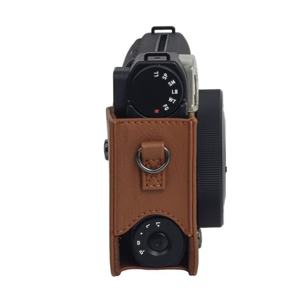 Fujifilm Instax mini 99 Full Body Camera PU Leather Case Bag with Strap (Brown) - Image 5