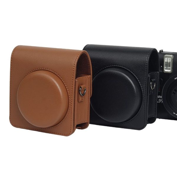 Fujifilm Instax mini 99 Full Body Camera PU Leather Case Bag with Strap (Brown) - Image 7