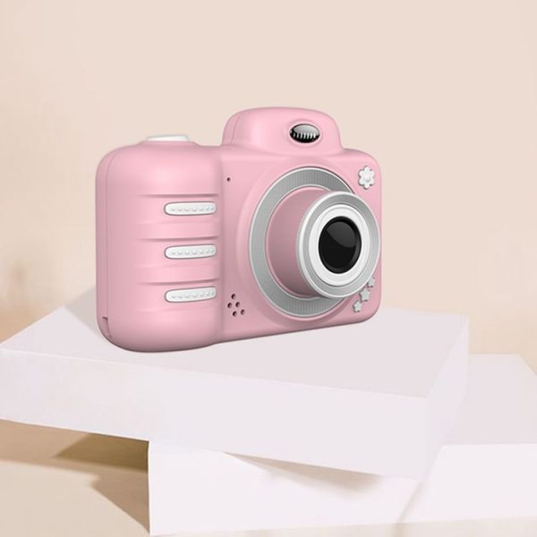 1909 2.4 inch 1800W Pixels Dual Lens Large Screen Digital Camera for Children, Support 32GB TF Card (Pink)