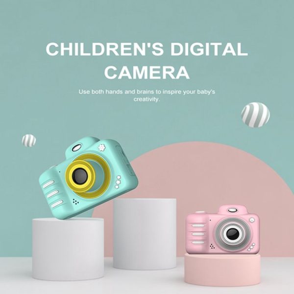 1909 2.4 inch 1800W Pixels Dual Lens Large Screen Digital Camera for Children, Support 32GB TF Card (Pink) - Image 8
