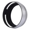 49mm Metal Vented Lens Hood for Fujifilm X100 (Silver) - Image 2