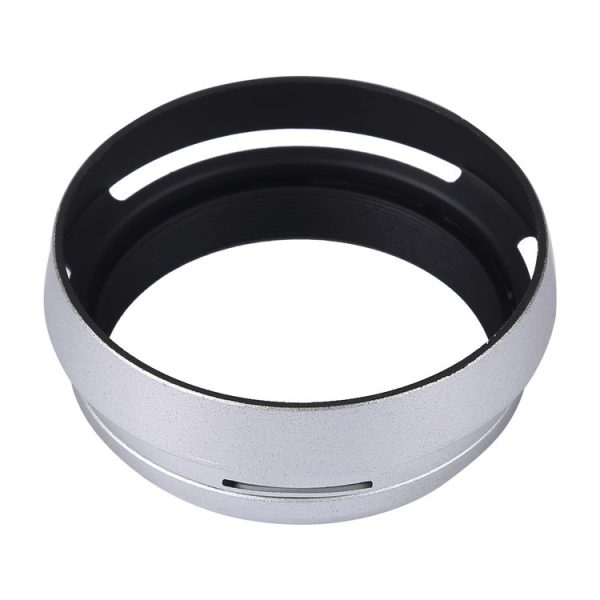 49mm Metal Vented Lens Hood for Fujifilm X100 (Silver) - Image 5
