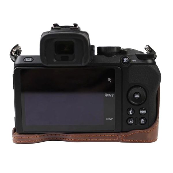1 / 4 inch Thread PU Leather Camera Half Case Base for Nikon Z50 (Black) - Image 4