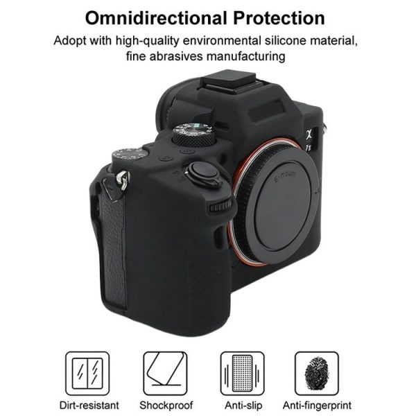 Sony A7 III / ILCE-7M3 / A7R III Soft Silicone Protective Case (Black) - Image 3