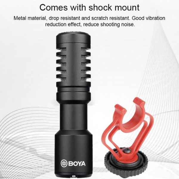 BOYA BY-MM1+ Cardioid Condenser Microphone with Windshield for Smartphones, DSLR Cameras and Video Cameras - Image 8