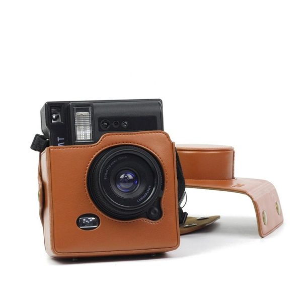 Vintage PU Leather Camera Case Bag For LOMO Automat Instax Camera (Brown) - Image 4