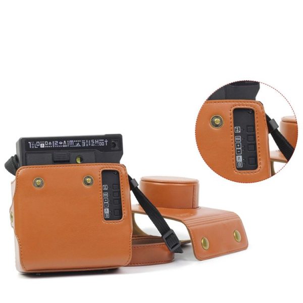 Vintage PU Leather Camera Case Bag For LOMO Automat Instax Camera (Brown) - Image 5
