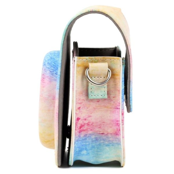 Rainbow Oil painting Pattern PU Leather Protective Camera Case Bag For FUJIFILM Instax Mini90 Camera - Image 4