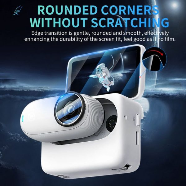 Insta360 GO 3S STARTRC 2 in 1 2pcs Screen Tempered Glass Film and 2pcs Lens TPU Film - Image 5