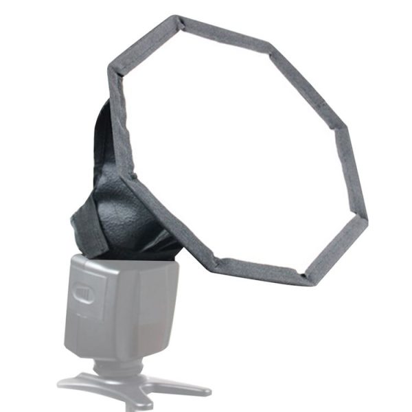 20cm Universal Octangle Style Flash Folding Soft Box, Without Flash Light Holder (Black + White)