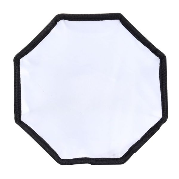 20cm Universal Octangle Style Flash Folding Soft Box, Without Flash Light Holder (Black + White) - Image 2