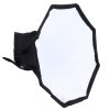 20cm Universal Octangle Style Flash Folding Soft Box, Without Flash Light Holder (Black + White) - Image 3