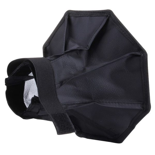 20cm Universal Octangle Style Flash Folding Soft Box, Without Flash Light Holder (Black + White) - Image 4