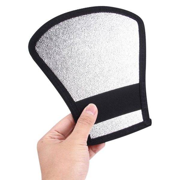 2 in 1 (Silver / White) Fan-shaped Folding Reflector Board, Size: 20.0 x 18.5 x 10.5 cm - Image 5