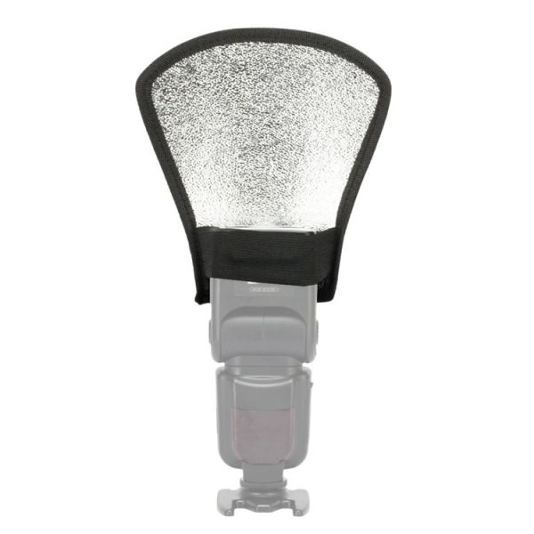 2 in 1 (Silver / White) Fan-shaped Folding Reflector Board, Size: 20.0 x 18.5 x 10.5 cm - Image 7