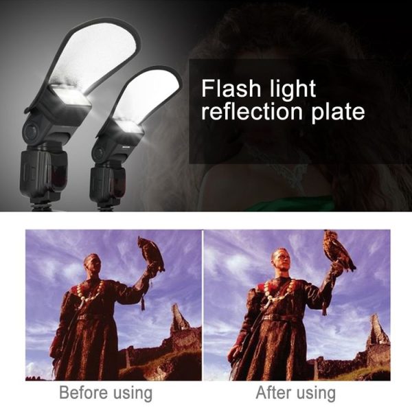 2 in 1 (Silver / White) Fan-shaped Folding Reflector Board, Size: 20.0 x 18.5 x 10.5 cm - Image 8
