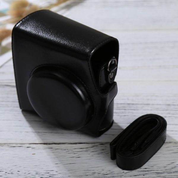 Full Body Camera PU Leather Case Bag with Strap for FUJIFILM instax mini 90 / 25 / 7 / 8 / 9 (Black) - Image 2