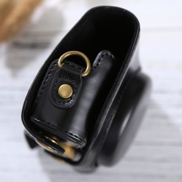 Full Body Camera PU Leather Case Bag with Strap for Canon PowerShot SX730 HS / SX720 HS (Black) - Image 7