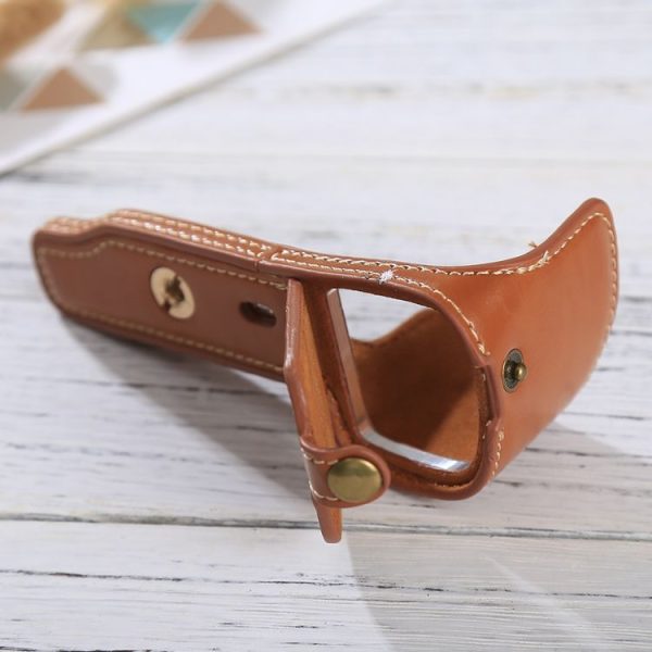 1 / 4 inch Thread PU Leather Camera Half Case Base for Sony ILCE-6000 / A6000 (Brown) - Image 7