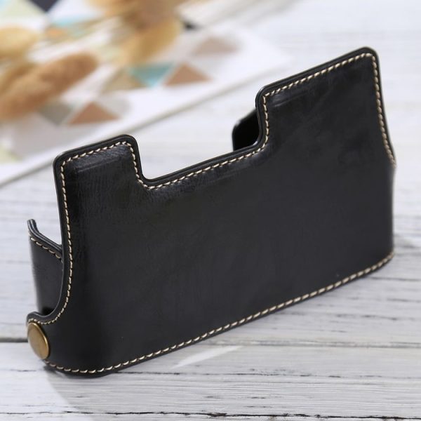 1 / 4 inch Thread PU Leather Camera Half Case Base for Olympus EM10 (Black) - Image 4