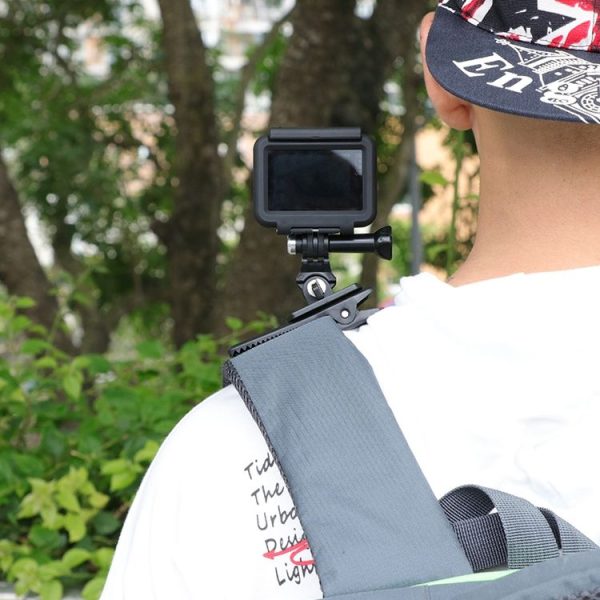 RUIGPRO 360 Degree Rotation J-Type Backpack Rec-Mounts Clip Clamp Mount with Screw for GoPro HERO9 Black / HERO8 Black / HERO7 / 6 / 5, DJI Osmo Action, Xiaoyi and Other Action Cameras - Image 8
