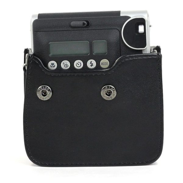 PU Leather Camera Protective bag for FUJIFILM Instax Mini 90 Camera, with Adjustable Shoulder Strap (Black) - Image 2