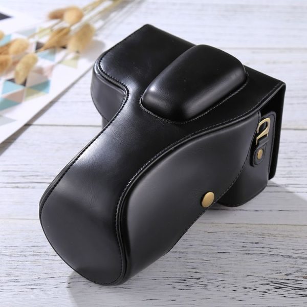 Full Body Camera PU Leather Case Bag for Nikon D3200 / D3300 / D3400 (18-55mm / 18-105mm Lens) (Black) - Image 2