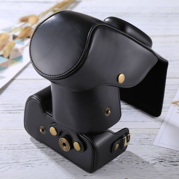 Full Body Camera PU Leather Case Bag for Nikon D3200 / D3300 / D3400 (18-55mm / 18-105mm Lens) (Black) - Image 6
