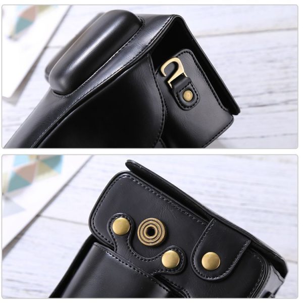 Full Body Camera PU Leather Case Bag for Nikon D3200 / D3300 / D3400 (18-55mm / 18-105mm Lens) (Black) - Image 7