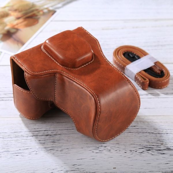 Full Body Camera PU Leather Case Bag with Strap for FUJIFILM XT10 / XT20 (16-50mm / 18-55mm Lens) (Brown) - Image 3