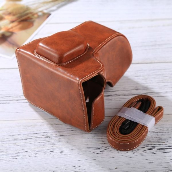 Full Body Camera PU Leather Case Bag with Strap for FUJIFILM XT10 / XT20 (16-50mm / 18-55mm Lens) (Brown) - Image 4